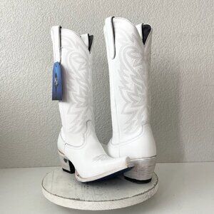 Lane MEGAN MORONEY Cowboy Boots Smokeshow Womens 11 White Western Cowgirl Tall